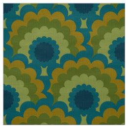 Retro 60er 70er Mod Stoff Scallop Muster