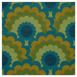 Retro 60er 70er Mod Stoff Scallop Muster
