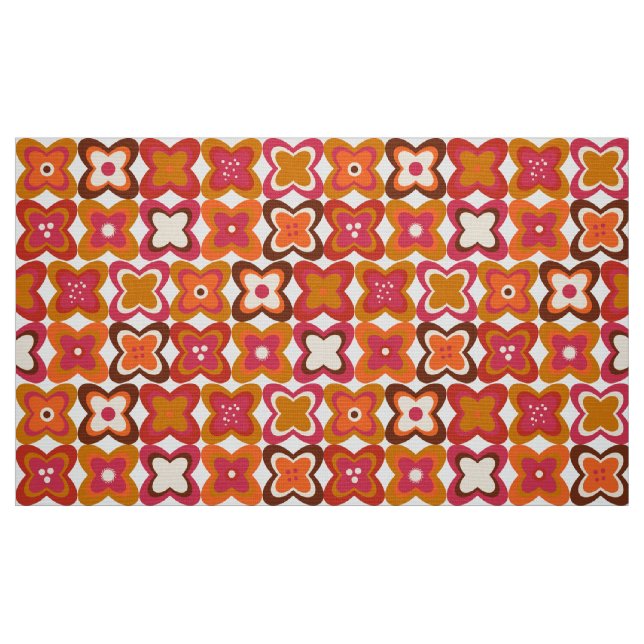Retro-60er-70er-Muster Stoff (Fat Quarter (45,7 x 55,9 cm))