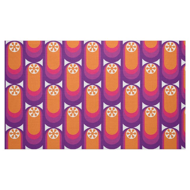 Retro-60er-70er-Muster Stoff (Fat Quarter (45,7 x 55,9 cm))