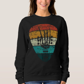 Retro 60er 70er Rock and Roll Skeleton Gitarre Sweatshirt