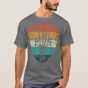 Retro 60er 70er Rock und Roll Skeleton Gitarrenmus T-Shirt
