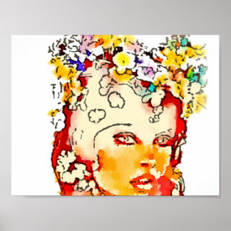 Retro 60er Babe Poster