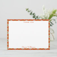 Retro 60er Blume Orange Rosa Brautparty Custom