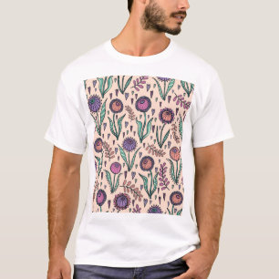 Retro 60er Floral: Muster der Wohngestaltung T-Shirt