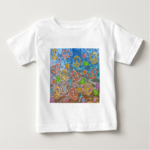 Retro 60er Friedlich Ocean Life Apparel Geschenke Baby T-shirt