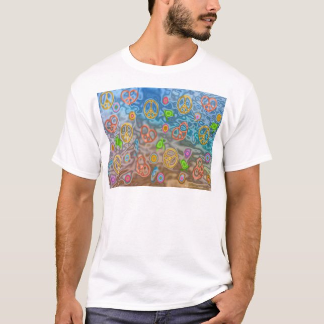 Retro 60er Friedlich Ocean Life Apparel Geschenke T-Shirt (Vorderseite)