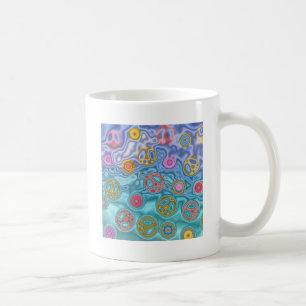 Retro 60er Friedlich Ocean Waves Apparel Geschenke Kaffeetasse
