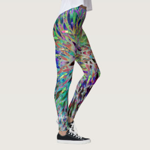 Retro 60er Juwel tont abstrakten, personalisierten Leggings