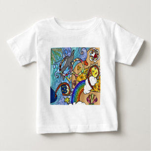 Retro 60er Psychedelic am Strand Geschenke Apparel Baby T-shirt