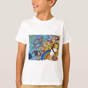 Retro 60er Psychedelic am Strand Geschenke Apparel T-Shirt