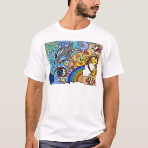 Retro 60er Psychedelic am Strand Geschenke Apparel T-Shirt