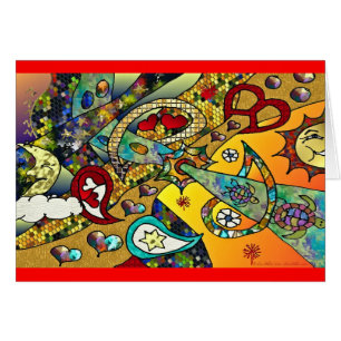 Retro 60er Psychedelic Cycle of Life Geschenke App