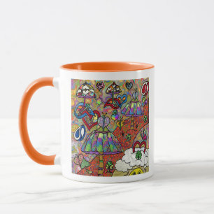 Retro 60er Psychedelic Magic Mushroom-Tasse Tasse