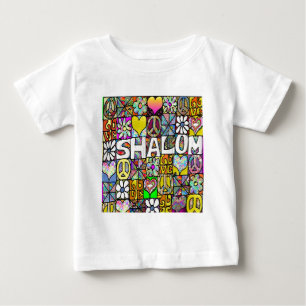 Retro 60er Psychedelic Shalom LIEBE Apparel Gesche Baby T-shirt