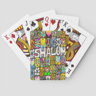 Retro 60er Psychedelic Shalom LIEBE Kartenspielen Spielkarten
