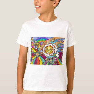 Retro 60er Psychedelic Sunshine Eagle Apparel Gesc T-Shirt
