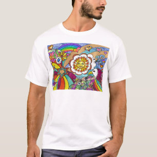 Retro 60er Psychedelic Sunshine Eagle Apparel Gesc T-Shirt