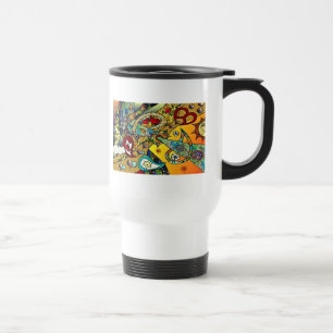 Retro 60er psychedelische Cycle-of-Life-Geschenke Reisebecher