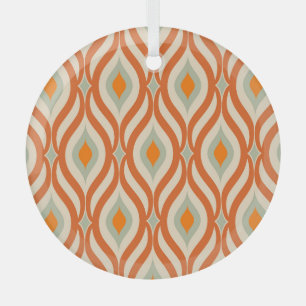 Retro 60er Stil Nahtloses Muster Ornament Aus Glas