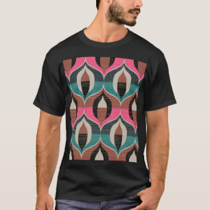 Retro 60er Stil Nahtloses Muster T-Shirt
