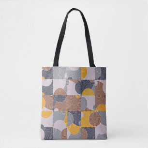 Retro 60er Tiles: Farbiges geometrisches Muster Tasche