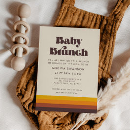 Retro 60er Vintag Mitte Jahrhundert Baby Brunch Einladung