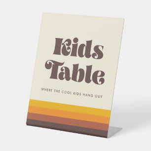 Retro 60er Vintag Mitte Jahrhundert Kinder Tabelle Sockelschild
