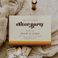 Retro 60er Vintage Farben Hochzeit nach dem Party