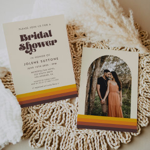 Retro 60er Vintages Brautparty Einladung