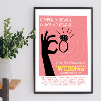 Retro 60er Wedding Mitte des Jahrhunderts Moderner Poster