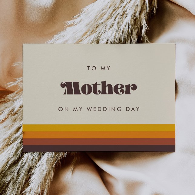 Retro 60s à ma mère sur ma carte de jour de mariag (Créateur téléchargé)