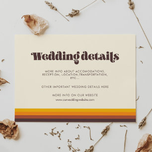 Retro 60s couleurs vintages carte de détails maria