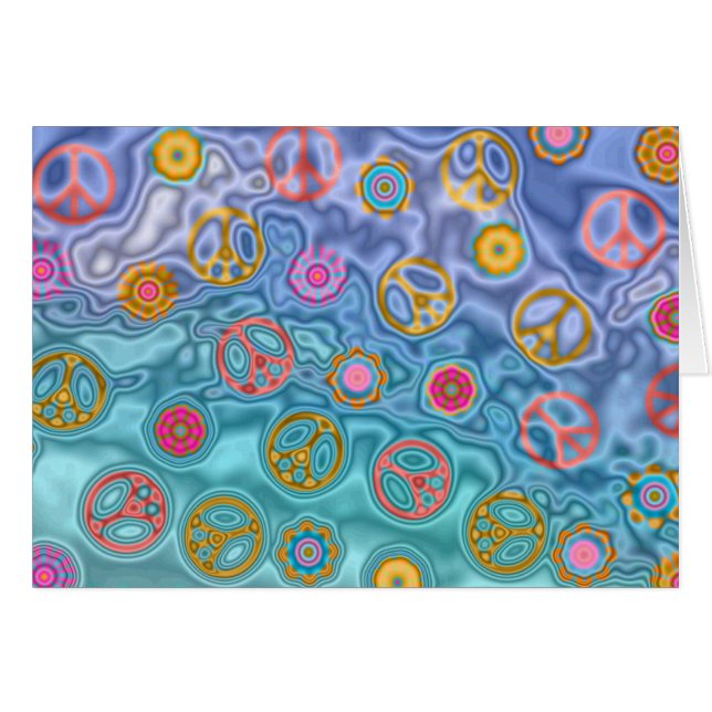 Retro 60s paisible Vagues d'océan Cadeaux (Devant horizontal)