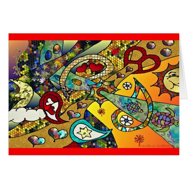 Retro 60s Psychedelic Cycle de vie Cadeaux Vêtemen (Devant horizontal)