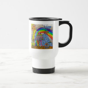 Retro 60s Psychedelic Magic Champhrooms Voyage Mug