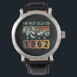 Retro 60th Birthday 1962 Armbanduhr<br><div class="desc">A funny birthday gift idea for men and women who are celebrating a milestone age. This birth year humor design says ‘I’m not old, I’m retro’.</div>