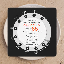 Retro 65e anniversaire Invitation de fête Rotary D