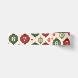 Retro “67” Christmas Ornament Flat Wrapping Paper Satinband