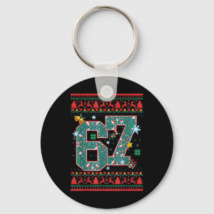 Retro 67 Six Seven Weihnachts-Shirt Meme Schlüsselanhänger
