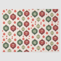 Retro-“67”-Weihnachtsbaumschmuck-Tissue-Papier