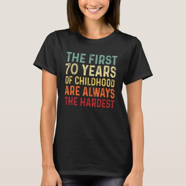 Retro 70 Jahre alte Männer Frauen Sprichwort 70. G T-Shirt (Vorderseite)