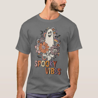 Retro 70er 80er Groovy Hippie Halloween Spooky Vib T-Shirt