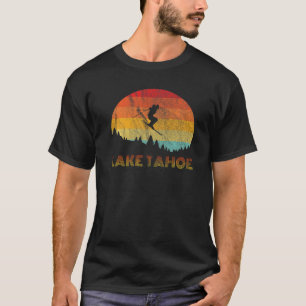 Retro 70er 80er Lake Tahoe Skifahren Outdoor-Gesch T-Shirt