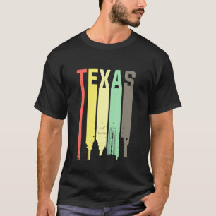 Retro 70er Austin Texas City Skyline Heimat Liebe T-Shirt