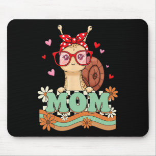 Retro 70er Blume Schnecke Mama Mama Oma Mutter D Mousepad