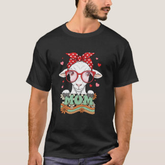 Retro 70er Blume Ziege Mama Mama Oma Mother s Da T-Shirt