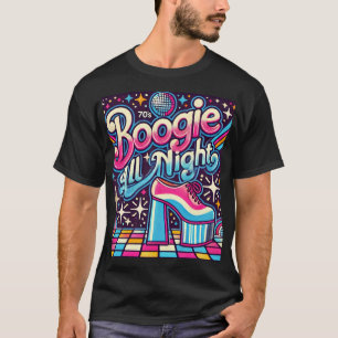 Retro 70er Boogie Alles Night Disco Themenwelt Kun T-Shirt