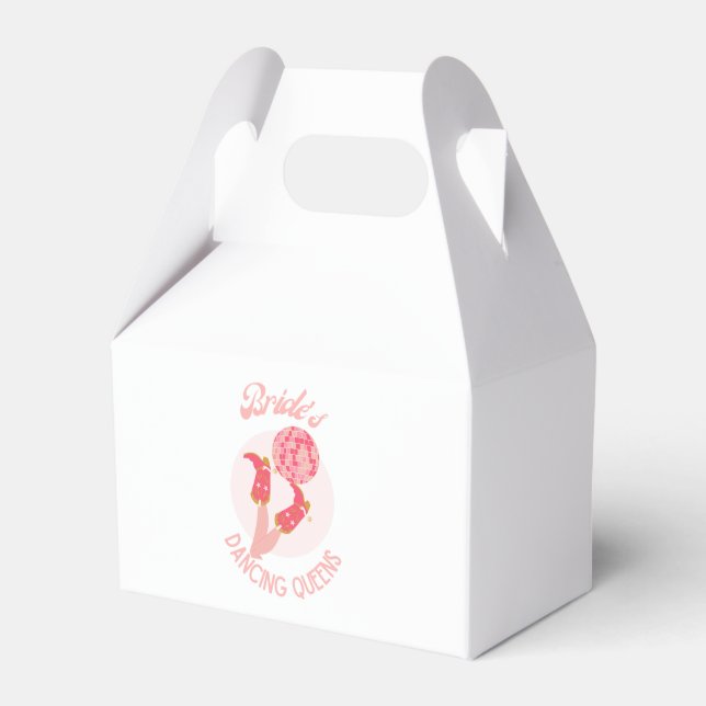 Retro 70er Bride's Dancing Queens Bachelorette Geschenkschachtel (Vorderseite)
