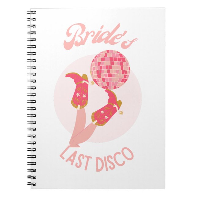 Retro 70er Brides letzter Disco-Junggeselinnen-Abs Notizblock (Vorderseite)